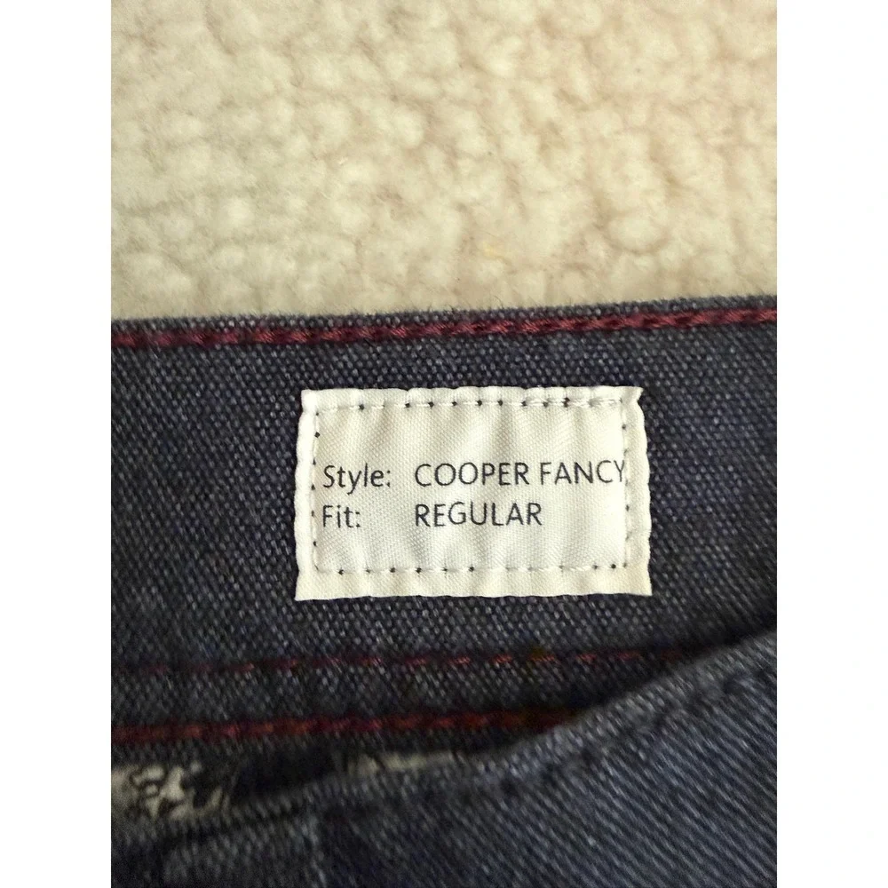 Brax Cooper Fancy Jeans Mens 35x34 Blue Dark Wash Regular Straight 83-1727/24
